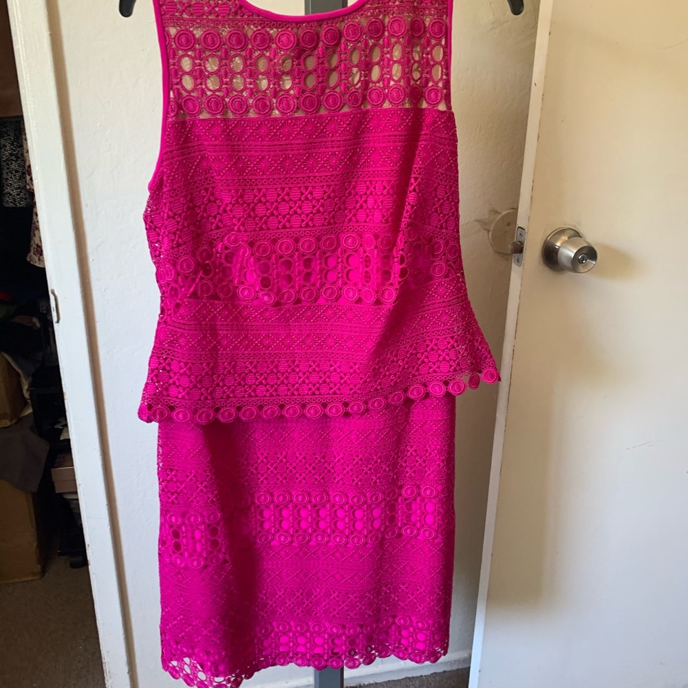 Pink lace dress